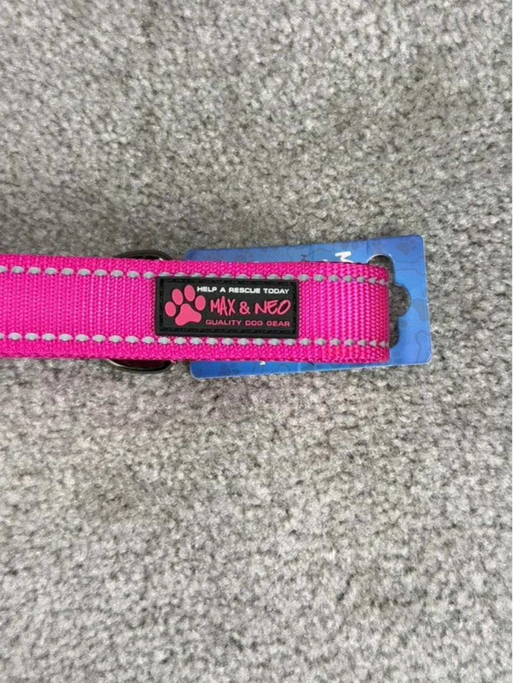 Max & Neo Double Handle 6ft x 1” Leash in Pink